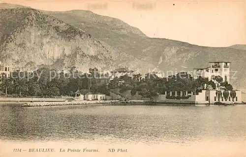 AK / Ansichtskarte Beaulieu sur Mer La Pointe Fourmi Beaulieu sur Mer