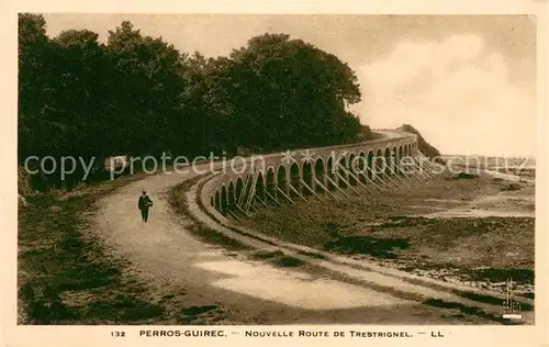 AK / Ansichtskarte Perros Guirec Nouvelle Route de Trestrignel Perros Guirec