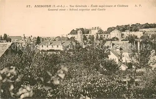 AK / Ansichtskarte Amboise Vue generale Ecole superieure et chateau Amboise