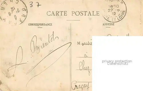 AK / Ansichtskarte Loches_Indre_et_Loire Vue generale prise des Montains Loches_Indre_et_Loire