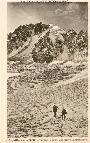 AK / Ansichtskarte Chamonix L Aiguille Verte versant sur le Glacier d Argentiere Chamonix