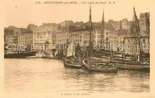 AK / Ansichtskarte Boulogne sur Mer_62 Un coin du port barques de peche 