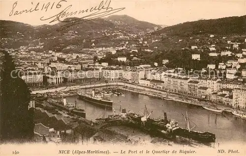 AK / Ansichtskarte Nice_06 Le port et Quartier de Riquier 