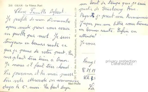 AK / Ansichtskarte Oran_Algerie Le vieux port Oran Algerie