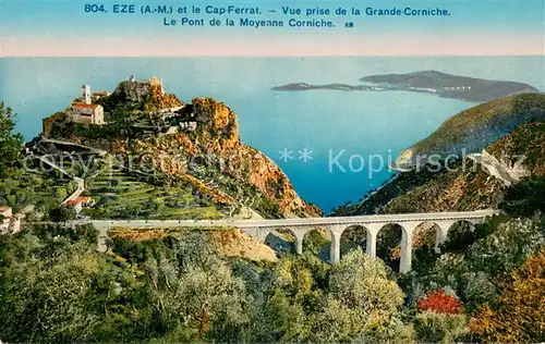 AK / Ansichtskarte Eze_06 et le Cap Ferrat vue prise de la Grande Corniche Cote d Azur 