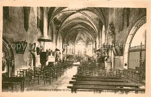 AK / Ansichtskarte Chambery_Savoie Interieur de l Eglise Saint Pierre de Lemenc Chambery Savoie