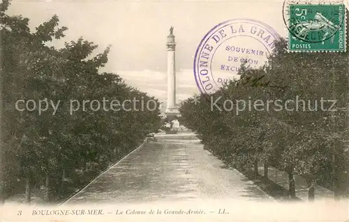 AK / Ansichtskarte Boulogne sur Mer_62 La Colonne de la Grande Armee Stempel 
