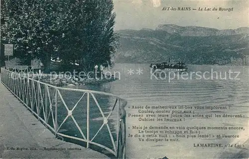 AK / Ansichtskarte Aix les Bains Promenade au Lac du Bourget Aix les Bains