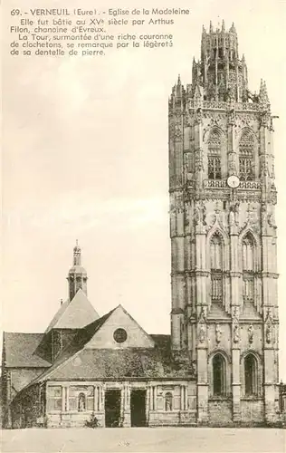 AK / Ansichtskarte Verneuil sur Avre Eglise de la Madeleine Verneuil sur Avre