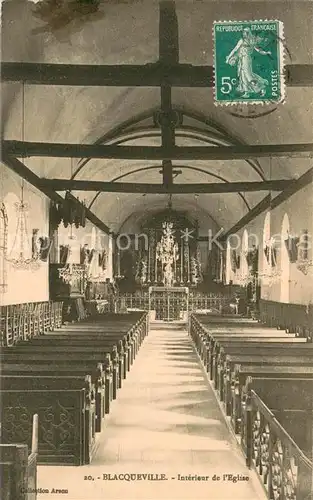AK / Ansichtskarte Blacqueville Interieur de l Eglise Blacqueville