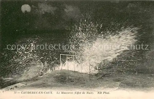 AK / Ansichtskarte Caudebec en Caux Le Mascaret Effet de Nuit Caudebec en Caux