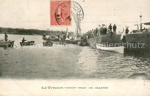 AK / Ansichtskarte Le_Treport Depart pour les regates Le_Treport