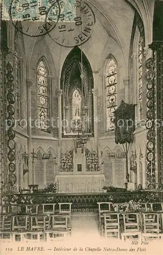 AK / Ansichtskarte Le_Havre Interieur de la Chapelle Notre Dame des Flots Le_Havre