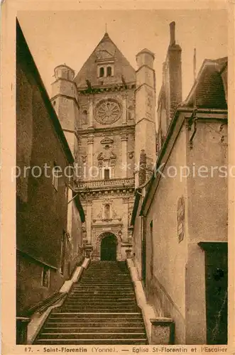 AK / Ansichtskarte Saint Florentin_89 Eglise St Florentin et l Escalier 