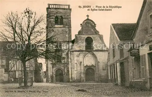 AK / Ansichtskarte Joigny_Yonne Place de la Republique et Eglise Saint Andre Joigny Yonne