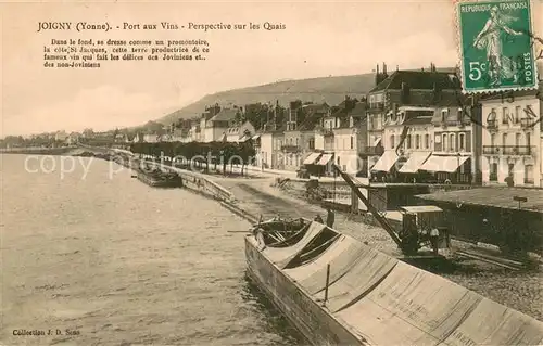 AK / Ansichtskarte Joigny_Yonne Port aux Vins Perspective sur les Quais Joigny Yonne