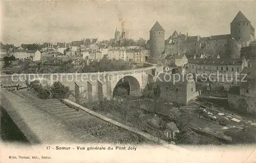AK / Ansichtskarte Semur en Brionnais Vue generale du Pont Joly Semur en Brionnais