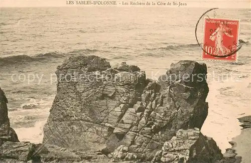 AK / Ansichtskarte Les_Sables d_Olonne Les Rochers de la Cote de St Jean Les_Sables d_Olonne