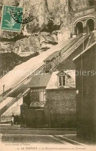 AK / Ansichtskarte Le_Treport Le Funiculaire conduisant aux Terrasses Le_Treport