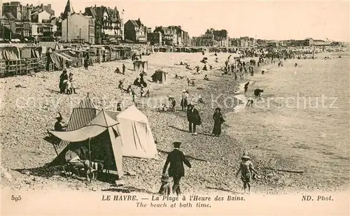 AK / Ansichtskarte Le_Havre La Plage a lHeure des Bains Le_Havre