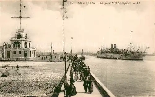 AK / Ansichtskarte Le_Havre La Jetee et le Semaphore Le_Havre