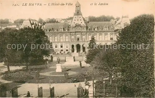 AK / Ansichtskarte Le_Havre Hotel de Ville et le Jardin Le_Havre