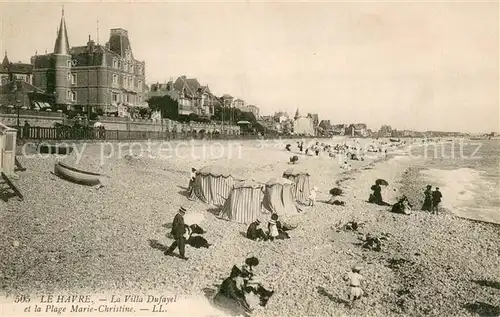 AK / Ansichtskarte Le_Havre La Villa Dufayel et la Plage Marie Christine Le_Havre