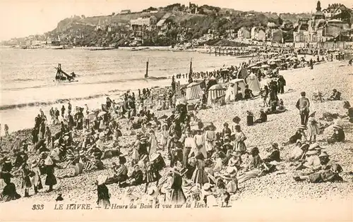 AK / Ansichtskarte Le_Havre Heure du Bain et vue sur la Heve Le_Havre