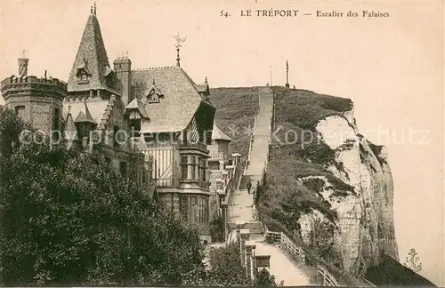 AK / Ansichtskarte Le_Treport Escalier des Falaises Le_Treport