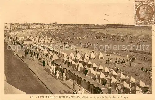 AK / Ansichtskarte Les_Sables d_Olonne Vue generale de la Plage Les_Sables d_Olonne