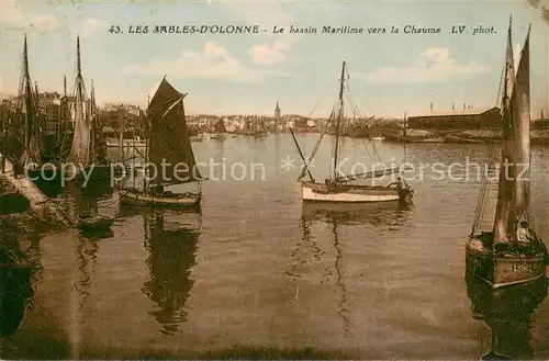 AK / Ansichtskarte Les_Sables d_Olonne Le bassin Maritime vers la Chaume Les_Sables d_Olonne