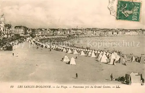 AK / Ansichtskarte Les_Sables d_Olonne La Plage Panorama pris du Grand Casino Les_Sables d_Olonne