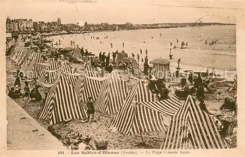 AK / Ansichtskarte Les_Sables d_Olonne La Plage a maree haute Les_Sables d_Olonne