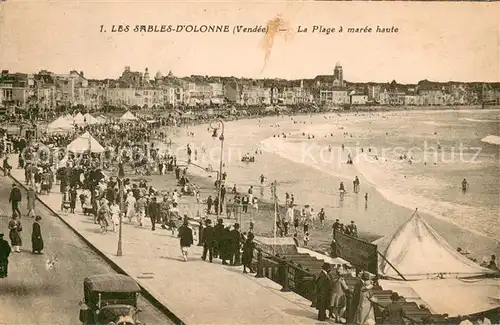 AK / Ansichtskarte Les_Sables d_Olonne La Plage a maree haute Les_Sables d_Olonne