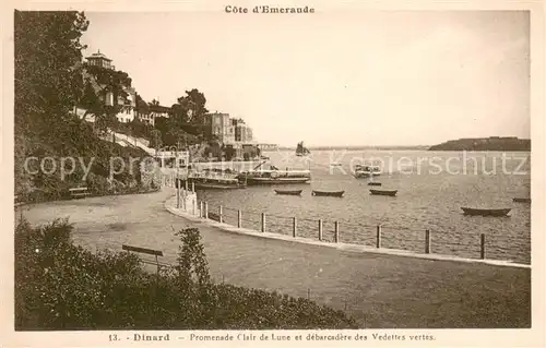 AK / Ansichtskarte Dinard_35 Promenade Clair de Lune et debarcadere des Vedettes vertes 