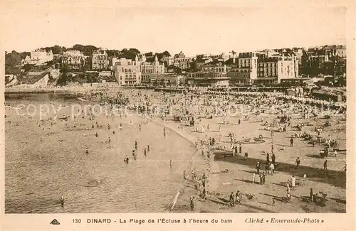 AK / Ansichtskarte Dinard_35 La Plage de lEcluse a lheure du bain 