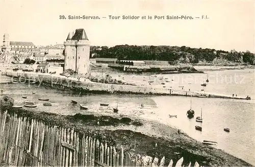 AK / Ansichtskarte Saint Servan_Ille et Vilaine Tour Solidor et le Port Saint Pere Saint Servan
