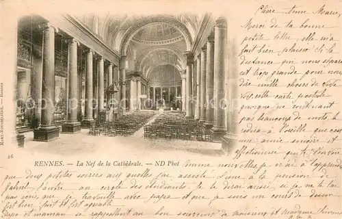 AK / Ansichtskarte Rennes_35 La Nef de la Cathedrale 