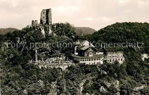 AK / Ansichtskarte Koenigswinter Fliegeraufnahme Hotel Restaurant auf dem Drachenfels Koenigswinter