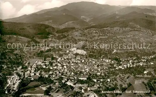 AK / Ansichtskarte Kandern Fliegeraufnahme Schwarzwald Kandern