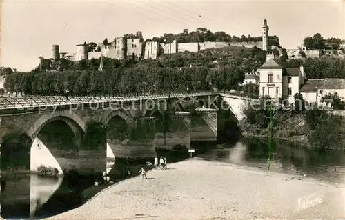 AK / Ansichtskarte Chinon_Indre_et_Loire Chateau Pont Chinon_Indre_et_Loire