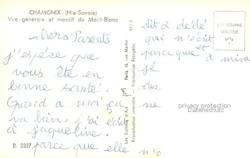 AK / Ansichtskarte Chamonix avec Mont Blanc Chamonix