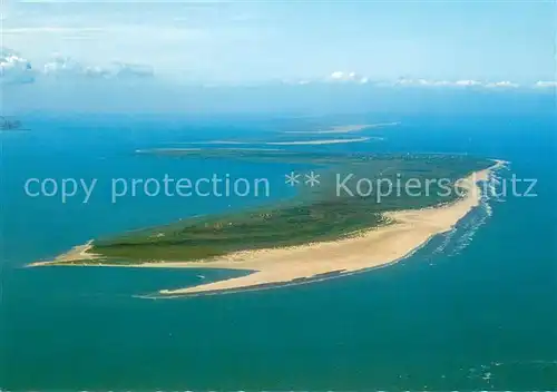 AK / Ansichtskarte Langeoog_Nordseebad Fliegeraufnahme mit Insel Baltrum und Norderney Langeoog_Nordseebad