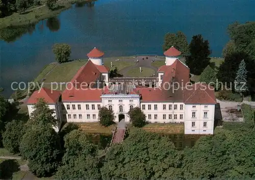 AK / Ansichtskarte Rheinsberg Fliegeraufnahme Schloss mit Grienericksee Rheinsberg