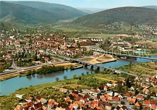 AK / Ansichtskarte Lohr_Main Fliegeraufnahme Lohr_Main