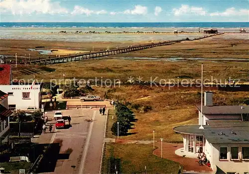 AK / Ansichtskarte St_Peter Ording mit Bruecke Strand Arche Noah St_Peter Ording