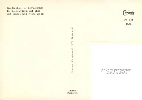 AK / Ansichtskarte St_Peter Ording mit Bruecke Strand Arche Noah St_Peter Ording