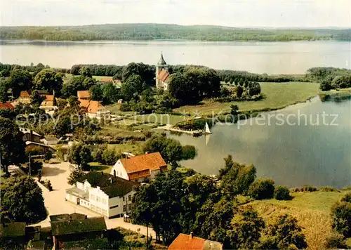 AK / Ansichtskarte Bosau Fliegeraufnahme Strauers Hotel  Bosau