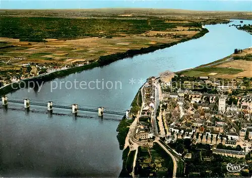 AK / Ansichtskarte Jargeau_Loiret Fliegeraufnahme Pont sur la Loire Jargeau Loiret