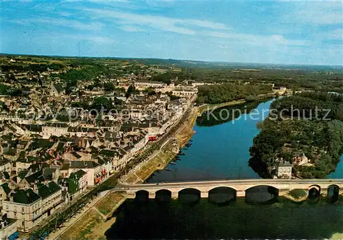 AK / Ansichtskarte Chinon_Indre_et_Loire Fliegeraufnahme Pont Loire Chinon_Indre_et_Loire